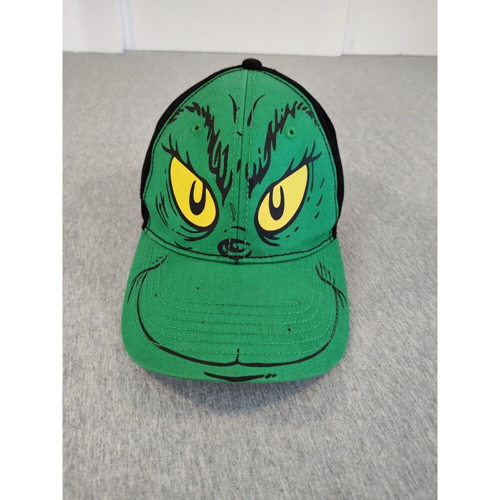 Dr. Seuss Black/Green Baseball Cap Adjustable Graphic Print Cartoon One Size